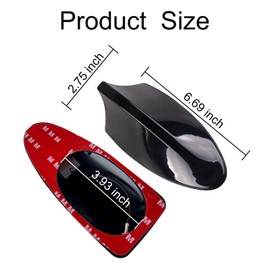 Miytsya Shark Fin Antenna Car Antenna Decorative Top Mounted Dummy Roof Aerial for Car Trunk SUV (Black)