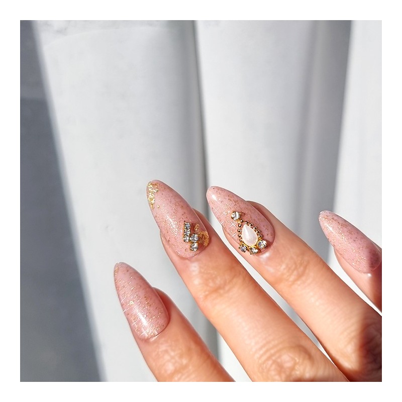 Antique Pearl Handmade Nail Tips - Ballerina L / 앤틱