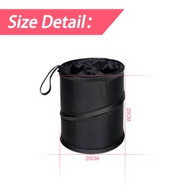 JNNJ Car Rubbish Bin, Foldable Retractable Multifunctional Car Rubbish Liner, Foldable and Portable Waterproof Car Bin, Car Accessories (20 x 20 x 25 cm)