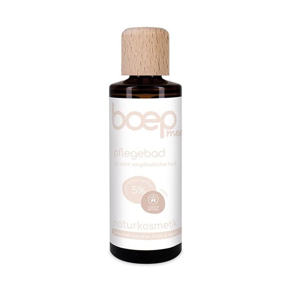 boep med Care Bath | Replenishing Bath Oil for Very Sensitive Skin and for Neurodermatitis | Developed by a Doctor | Vegan Natural Cosmetics (125 ml)