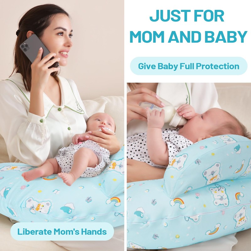 Nursing Pillow, Plus Size Ergonomic Design, Breastfeeding Pillows Support for