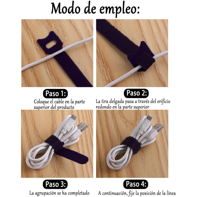 Lumbor37 Clips Organizador de Cables Autoadhesivo, 50 Piezas Clips Adhesivos