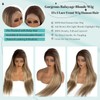 Balayage Brown Human Hair Wig Ash Brown and Light Blonde