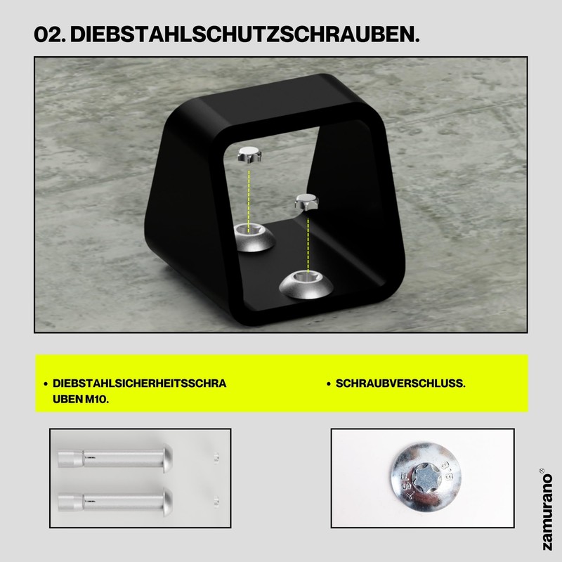 zamurano. High Security Anti-Theft Chain Anchor Ideal for Motorcycles and