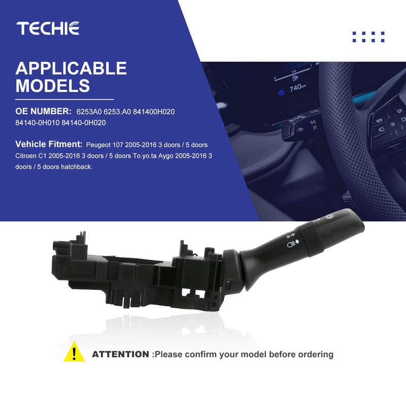 Techie Turn Signal Switch Universal Multifunction Indicator Lighting Stalk Steering