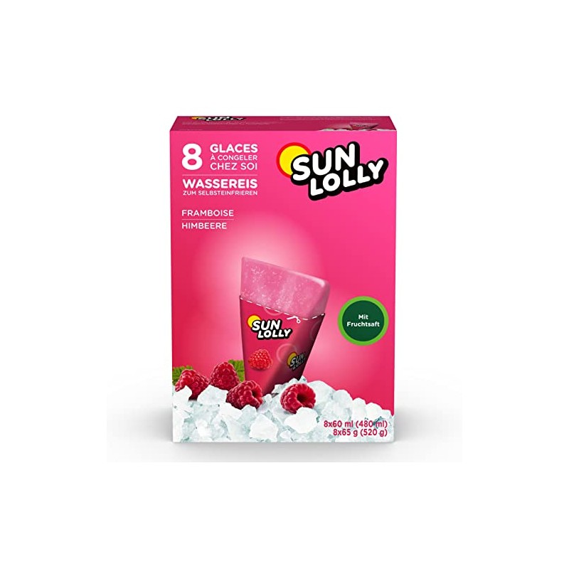 Sun Lolly Ice Cream Raspberry 8 x 60ml