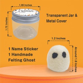YKYENR Caught A Ghost in The Jar, Cute Handcrafted Felting Gift, Christmas Decoration, Funny Unique Gift for Boys & Girls, Him or her, Party Favor Decoration & Gift - Gui-01