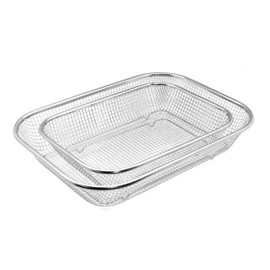 Bellacuisine Stainless Steel Square Tray/Strainer 2-piece Set Basket Bat / 벨라쿠진 스텐 사각 채반채망 2종 세트 바스켓 밧드 bellacuisine