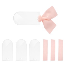 Beadthoven 20 Sets Clear Acrylic Place Cards Wedding Name Cards Acrylic Name Plate Table Number Cards Table Name Tags Signs with Ribbon for Wedding Birthday Dinner Party Table Setting Guest Names