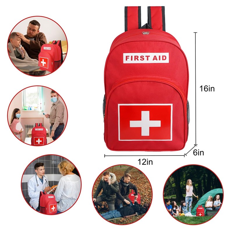 First Aid Backpack, Emergency Medical Backpack, Waterproof & Large Capacity,