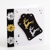 3.5cm Small Metallic Silver Poinsettia Christmas Flower Card Making Craft