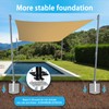 Shade Sail Poles,Height-Adjustable Sun Shade Poles,Double-fold Pulley Sun Sail Poles