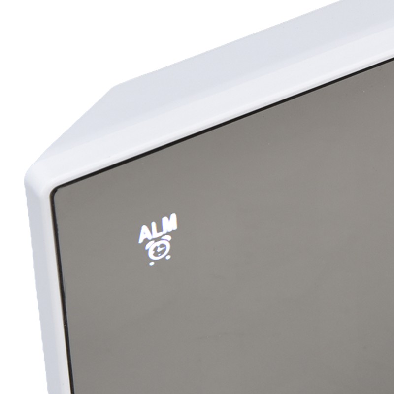 Digital Alarm Clock LED Mirror Screen USB Charging Automatic Dimming