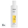 Nioxin Scalp + Hair Conditioner No.1, 6 pieces, 300ml / 니옥신 스칼프 + 헤어 컨디셔너 No.1, 6개, 300ml