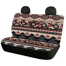 SEANATIVE Navajo Aztec Car Front Seat Covers Rear Bucket Bench Seats Protector 4 Piece for Men Women Auto Interior Accessories Decor