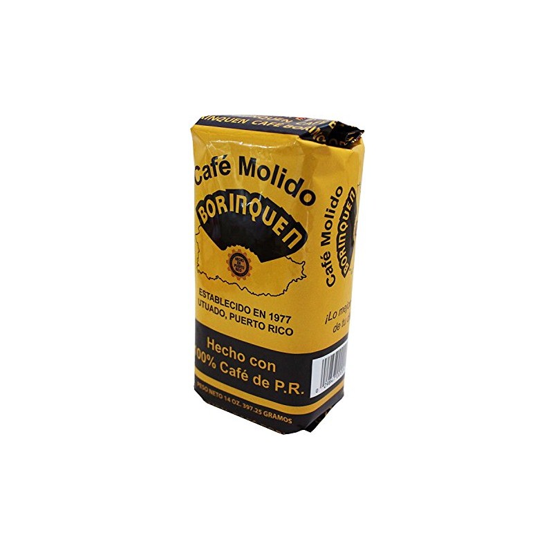 Cafe Molido Borinquen Pure Ground Coffee From Puerto Rico Mountains