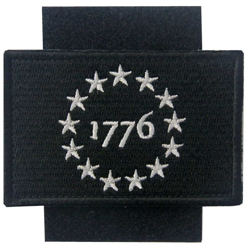 Tactical USA 1776 Patriot Milltary Embroidered Applique Morale Hook &