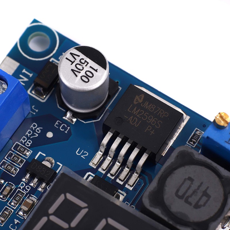 Teyleten Robot LM2596S LM2596 with LED Display Voltmeter Buck Converter