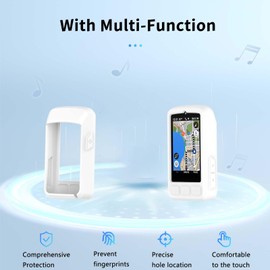 Case for Wahoo ELEMNT ROAM V3,NOUKAJU Silicone Protective Case,Drop-Proof,Scratch-Proof,Shock-Proof,Protective Cover for Wahoo ELEMNT ROAM V3 Computer(White)
