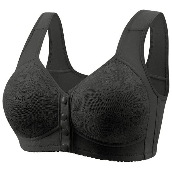 IWOLLENCE Daisy Lace Bras for Women Front Closure No Underwire