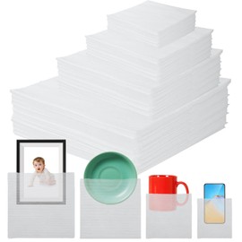 80 Pack Foam Pouches for Packing, Cushion Foam Wrap Sleeves, Moving Pack Pouches, Packing Supplies for Dishes, China, Glassware, 4 Sizes Protective Pack Pouches