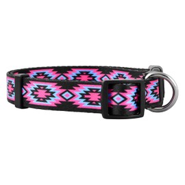 Native Pup Native Pup Western Dog Collar, Cute Designer Aztec Tribal Pattern, Male Female (Large, Pink)