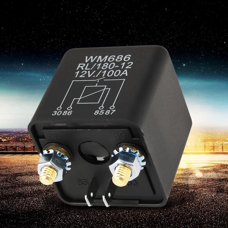 12V 100A Continuous Duty Relay, 4 Pin High Current Relay,