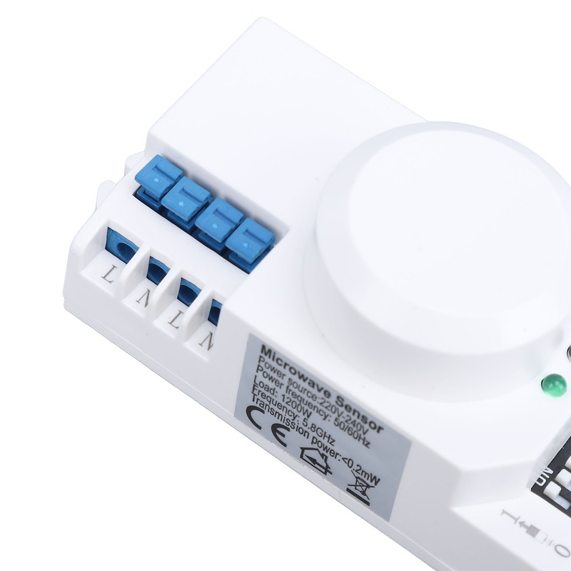 Microwave Radar Sensing Switch 5.8G 1200W Adjustable Human Motion Detector