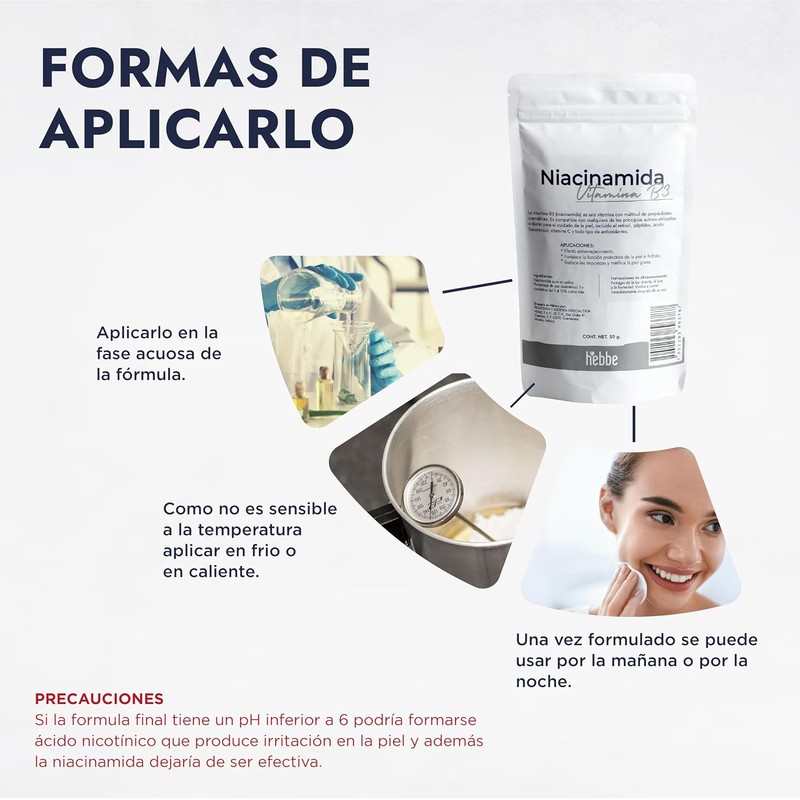Hebbe - Niacinamida Pura para Rejuvenecimiento y Cuidado de la