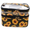 Ipetboom Sunflower Skincare Bag Makeup Bag Zipper Large Capacity Toiletry