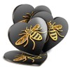 4 x Heart Coasters - 3D Manchester Bee Logo Cork