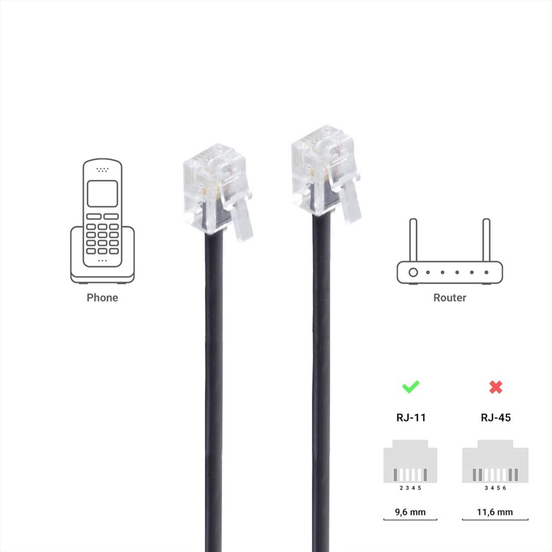 PADCR RJ11 Telephone Cable Modular Cable 6P4C Western Cable 6