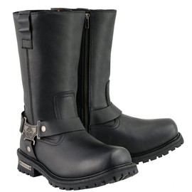Milwaukee Leather Men's Waterproof Harness Square Toe Boots (Black, Size 10.5W/11")