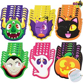 JOYIN - Juego de 60 minilicultores de notas de Halloween (6 diseños), bloc de notas de personajes espeluznantes de Halloween, suministros de fiesta de
