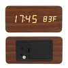 LED Wood Digital Alarm Clock 3 Level Brightness Electronic Clock
