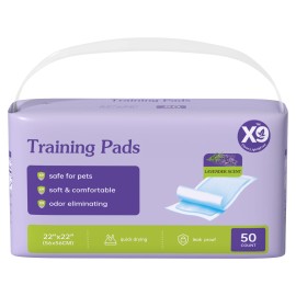 Lavender Scent Dog Training Pads, Heavy Duty Absorbent Puppy Pee Pads for Potty Training, Leak-Proof Odor Control Pet PadsSize: 22'' * 22'', Color: Purple