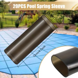 20Pcs Pool Spring Sleeve, Pool Cover Spring Sleeve, Swimming Pool Safety Cover Spring Sleeves (4.72x1.37 inches) for Pool Winter Cover Spring, Protecting Spring for In-Ground Pool Cover