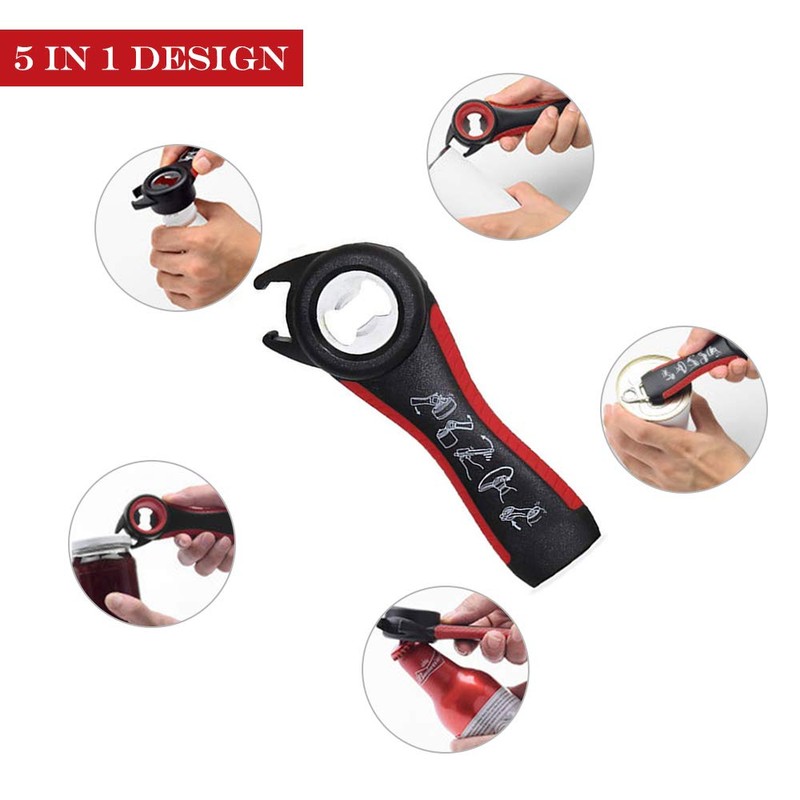 Multi Bottle Opener,2 Pieces Multi Bottle Can and Jar Grip