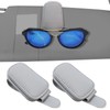 Dirvcp 2-Pack Magnetic Leather Car Sun Visor Organizer - Universal