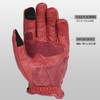RIDEZ RLG2202-RED-M Motorcycle Genuine Leather Gloves, Short, Smartphone Compatible, Men's