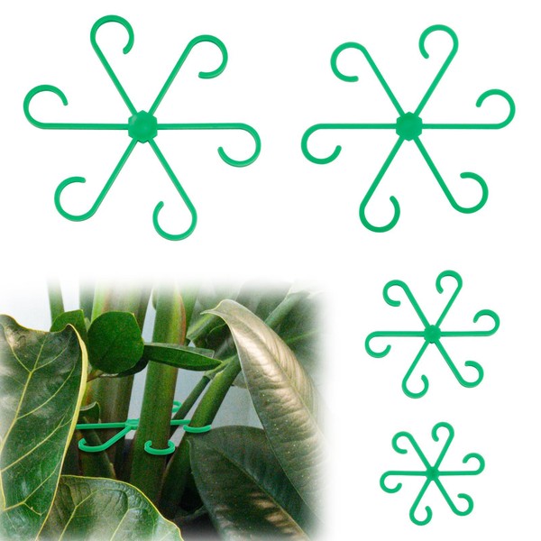 Moguri Set of 4 Climbing Plant Supports, Plant Clips and