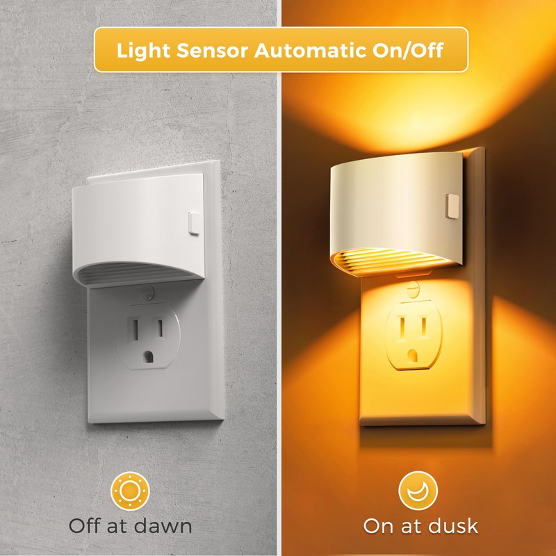L LOHAS LED Night Lights Plug into Wall with 3CCT