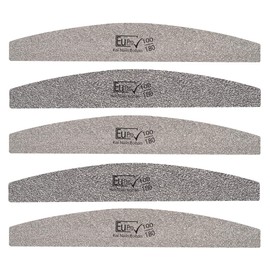 5x Nail File Silver Star 100/180 Manicure emery board files nails European Salon Grade