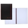CASE OF 6 Black n' Red Twin Wirebound Notebook, Poly