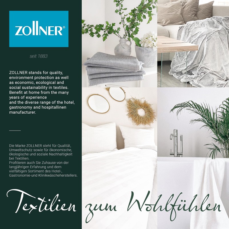 ZOLLNER Set of 10 Guest Towels Waffle Pique, 100% Cotton,