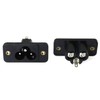 E-outstanding C6 Panel Mount Plug Adapter 2PCS 3Pins 250V 10A