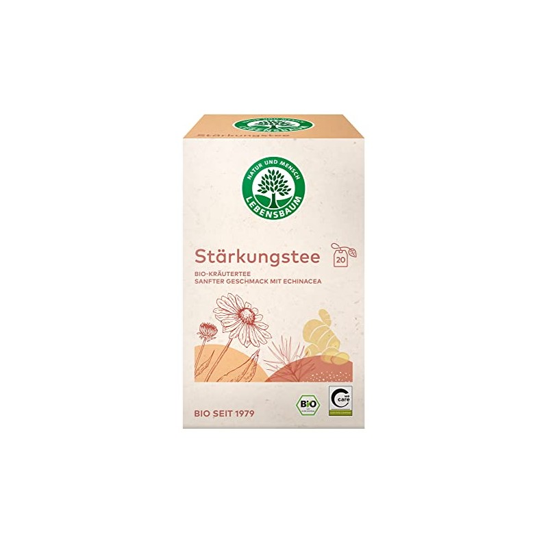Lebensbaum Strengthening Tea, 20 Bags x 2g Herbal Tea, Gentle