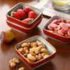 vancasso Stoneware Dip Bowls, Star 4-Piece Square Sauce Bowls, Snack