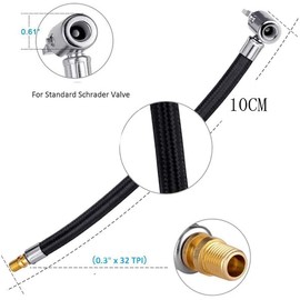 BUYSEEY Car Motorcycle Air Pump Hose Valve Extension Tube Tire Air Pump Extension Hose 0.3 Inch Compatible with 32 TPI