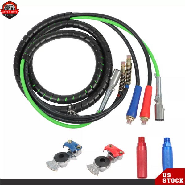 berliii For Semi Truck 3-in-1 15FT Wrap 7 Way ABS
